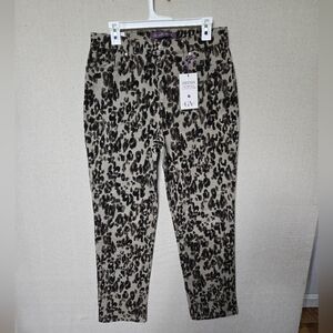 Gloria Vanderbuilt Leopard Print Pants NWT